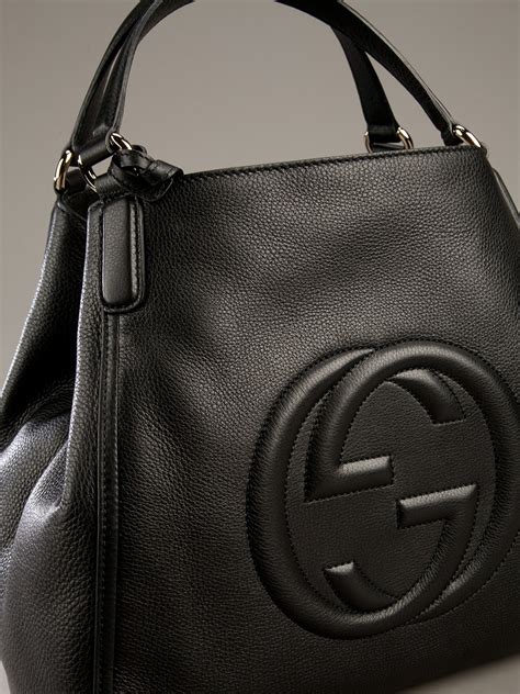 black tote gucci|gucci tote with zipper.